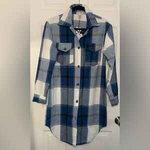 Better Together, button down flannel dress